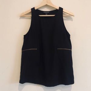 Revolve Stylestalker Black Tank Faux Zipper Top